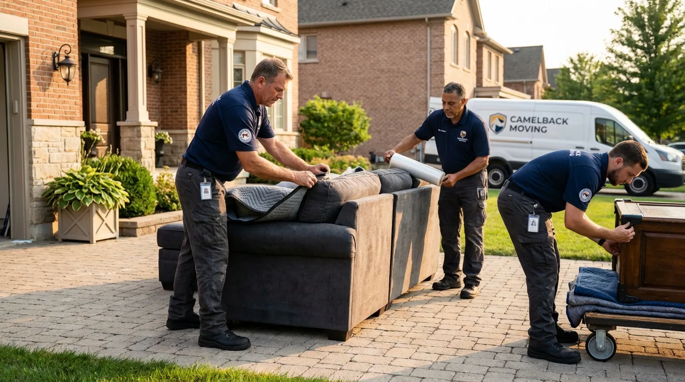 Large estate moving crew wrapping furniture in Saint Martinville, LA